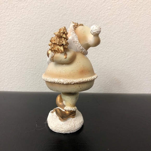 Bobble Santa Decoration With Glitter, Cream Color - Picture 6 of 8